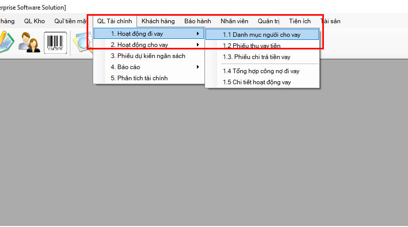 Tạo mới đơn vị cho vay