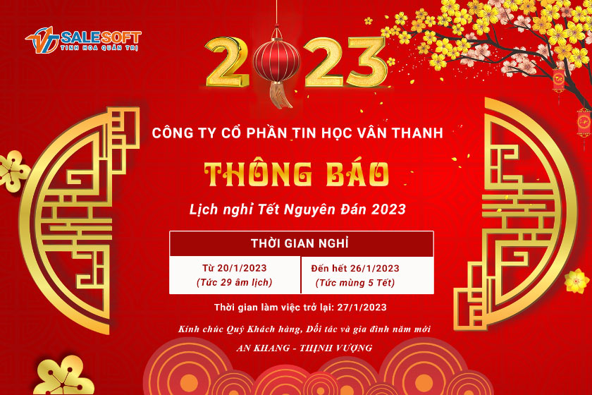 thông báo nghỉ tết nguyên đán 2023
